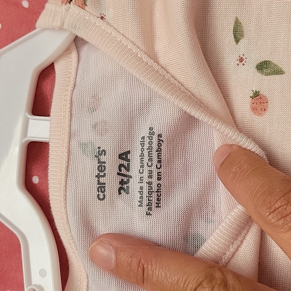 NEW Carter's Multicolor Nightgown Set 2 pieces. Sleepwear for girls. SIZE 2T. - Picture 8 of 13